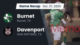 Recap: Burnet  vs. Davenport  2023