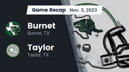 Recap: Burnet  vs. Taylor  2023