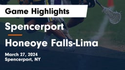 Spencerport  vs Honeoye Falls-Lima  Game Highlights - March 27, 2024