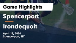 Spencerport  vs  Irondequoit  Game Highlights - April 12, 2024