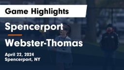 Spencerport  vs Webster-Thomas  Game Highlights - April 22, 2024