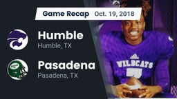 Recap: Humble  vs. Pasadena  2018