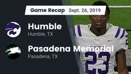 Recap: Humble  vs. Pasadena Memorial  2019