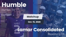 Matchup: Humble  vs. Lamar Consolidated  2020
