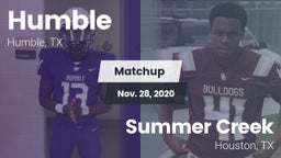 Matchup: Humble  vs. Summer Creek  2020