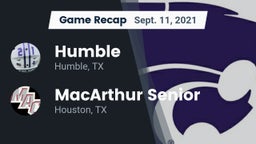 Recap: Humble  vs. MacArthur Senior  2021