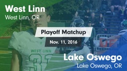 Matchup: West Linn High vs. Lake Oswego  2016