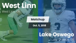 Matchup: West Linn High vs. Lake Oswego  2018