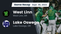 Recap: West Linn  vs. Lake Oswego  2022