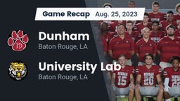 Recap: Dunham  vs. University Lab  2023