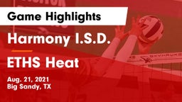 Harmony I.S.D. vs ETHS Heat Game Highlights - Aug. 21, 2021