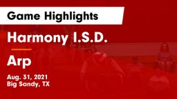 Harmony I.S.D. vs Arp  Game Highlights - Aug. 31, 2021