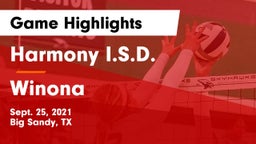 Harmony I.S.D. vs Winona  Game Highlights - Sept. 25, 2021