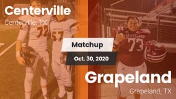 Matchup: Centerville High vs. Grapeland  2020