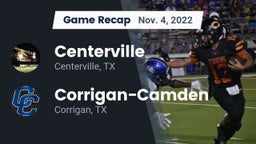 Recap: Centerville  vs. Corrigan-Camden  2022