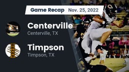 Recap: Centerville  vs. Timpson  2022