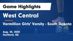 West Central  vs Vermillion Girls' Varsity - South Dakota Game Highlights - Aug. 20, 2020