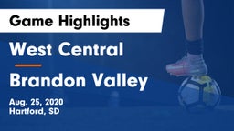 West Central  vs Brandon Valley  Game Highlights - Aug. 25, 2020