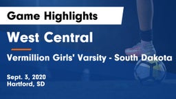 West Central  vs Vermillion Girls' Varsity - South Dakota Game Highlights - Sept. 3, 2020