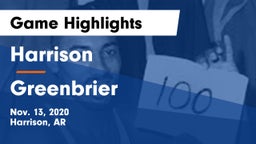 Harrison  vs Greenbrier  Game Highlights - Nov. 13, 2020