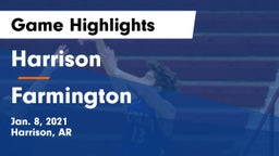 Harrison  vs Farmington  Game Highlights - Jan. 8, 2021