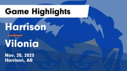 Harrison  vs Vilonia  Game Highlights - Nov. 20, 2023