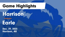 Harrison  vs Earle  Game Highlights - Dec. 29, 2023