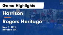Harrison  vs Rogers Heritage  Game Highlights - Nov. 9, 2021