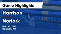 Harrison  vs Norfork  Game Highlights - Dec. 10, 2023