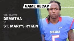 Recap: DeMatha  vs. St. Mary's Ryken 2015