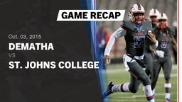 Recap: DeMatha  vs. St. Johns College 2015