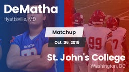 Matchup: DeMatha  vs. St. John's College  2018