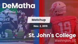 Matchup: DeMatha  vs. St. John's College  2019