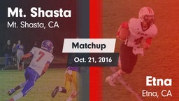 Matchup: Mt. Shasta High Scho vs. Etna  2016