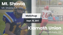 Matchup: Mt. Shasta High Scho vs. Klamath Union  2017