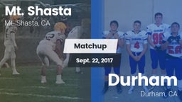 Matchup: Mt. Shasta High Scho vs. Durham  2017
