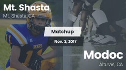 Matchup: Mt. Shasta High Scho vs. Modoc  2017