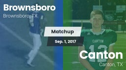 Matchup: Brownsboro High vs. Canton  2017