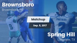 Matchup: Brownsboro High vs. Spring Hill  2017