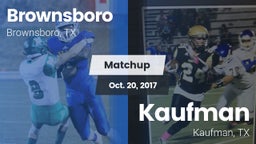 Matchup: Brownsboro High vs. Kaufman  2017