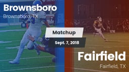 Matchup: Brownsboro High vs. Fairfield  2018