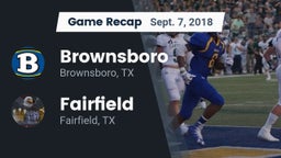 Recap: Brownsboro  vs. Fairfield  2018