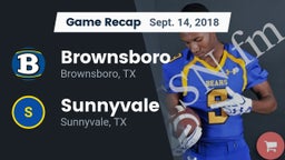 Recap: Brownsboro  vs. Sunnyvale  2018