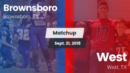 Matchup: Brownsboro High vs. West  2018