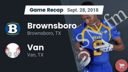 Recap: Brownsboro  vs. Van  2018