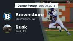 Recap: Brownsboro  vs. Rusk  2018