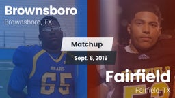 Matchup: Brownsboro High vs. Fairfield  2019