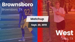 Matchup: Brownsboro High vs. West  2019