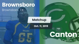 Matchup: Brownsboro High vs. Canton  2019