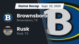 Recap: Brownsboro  vs. Rusk  2020